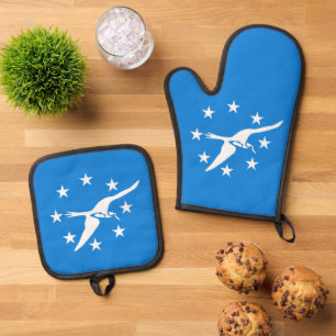 Set De Manoplas Manopla de horno, protectores de olla con la bande