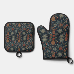 Set De Manoplas Manoplas de horno y porta ollas estilo navideño