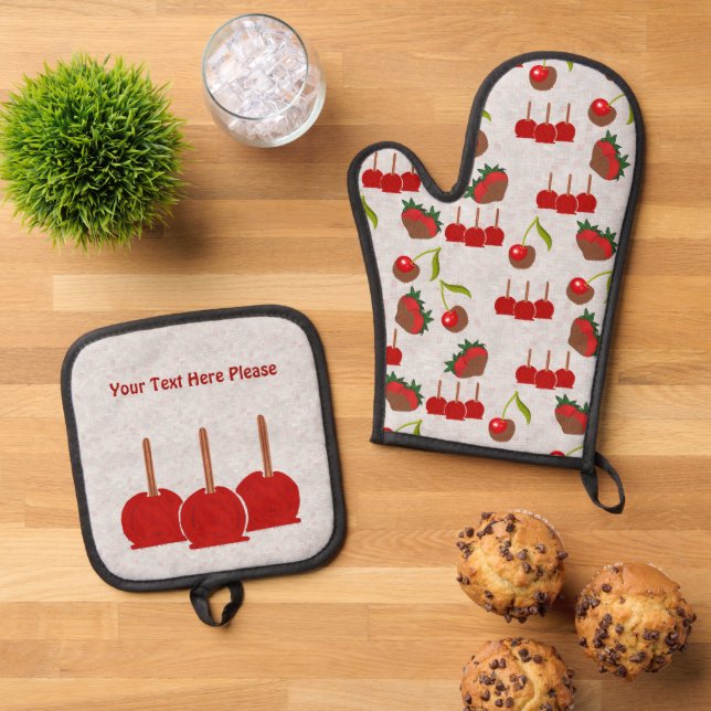 Set De Manoplas Manzanas de caramelo (De arriba hacia abajo)