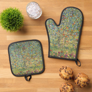 Set De Manoplas Manzano por Gustav Klimt, Arte Nouveau Vintage