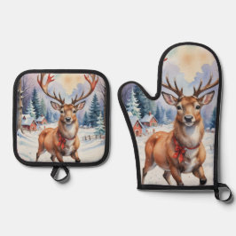 Set De Manoplas Maravilla de renos: colisos de vacaciones