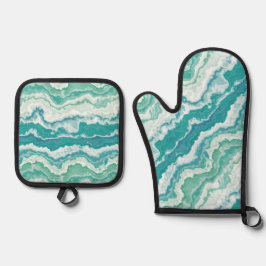 Set De Manoplas marbled sea foam :