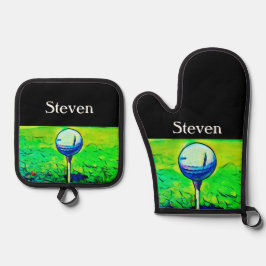 Set De Manoplas Marca de golf de nombre personalizado Ball de golf