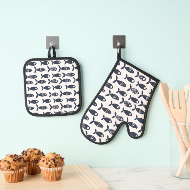 Set De Manoplas Marina Sea Fish Ocean Beach House Scandinavian (Insitu (colgante))