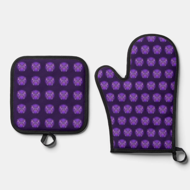 Set De Manoplas mariposa púrpura 31 (Anverso)