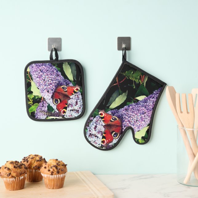 Set De Manoplas Mariposa roja (Insitu (colgante))