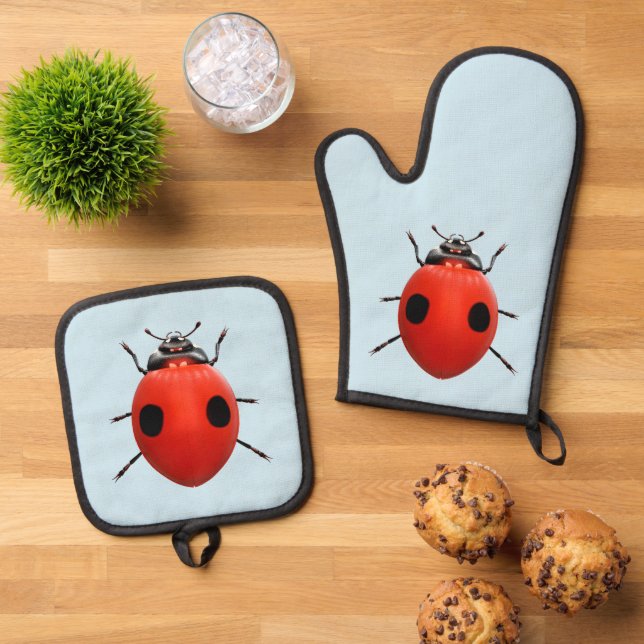 Set De Manoplas Mariquita Afortunada (De arriba hacia abajo)