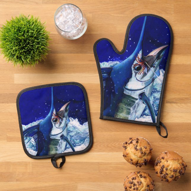 Set De Manoplas Marlín Azul (De arriba hacia abajo)