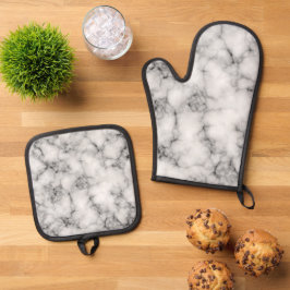 Set De Manoplas Mármol blanco