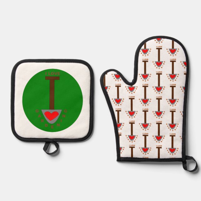 Set De Manoplas Me encanta el espacio de jardinería (Anverso)