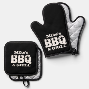 Set De Manoplas Mechón de horno personalizado y portaplatos para e