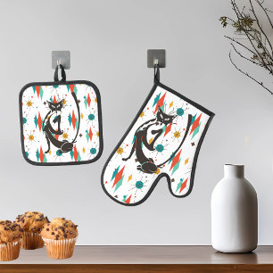 Set De Manoplas Mediados del siglo XX Moderno Guay Cat 50