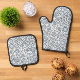Set De Manoplas Mediterranean Tiles, Moroccan, Majolica, Azulejo
