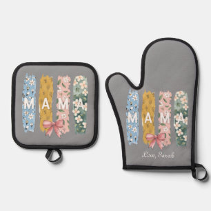 Set De Manoplas Mejor Mamá Nunca - Personalizado Oven Mitt & Pot H