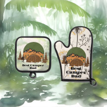 Mejor papá campista Bosque de madera Tienda Día de