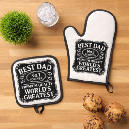 Set De Manoplas Mejor Papá Nunca