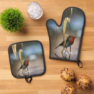 Set De Manoplas Mejor protección contra el calor de color sólido p