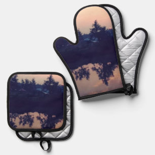 Set De Manoplas Mejor protección contra el calor de color sólido p