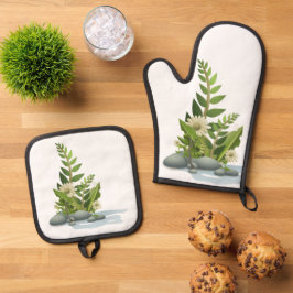 Set De Manoplas Mejor protección contra el calor de color sólido p