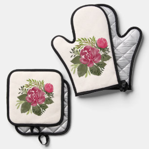 Set De Manoplas Mejor protección contra el calor de color sólido p