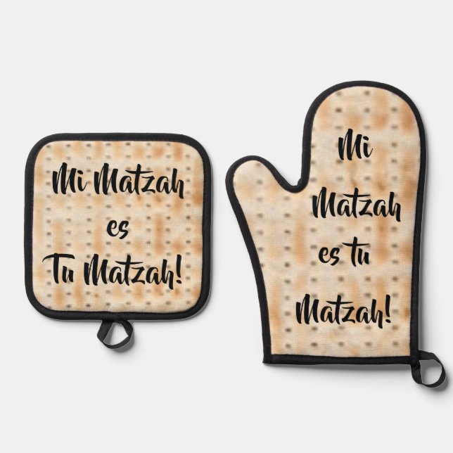 Set De Manoplas Mi Matzah es tu Matzah (Anverso)