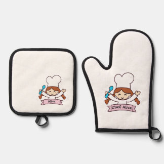 Set De Manoplas Mini Masterchef Guante de Horno para Pequeños Coci
