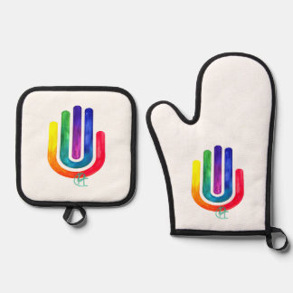 Set De Manoplas Minimalista Prisma Hamsa Art