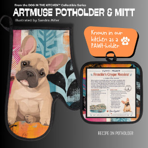 SET DE MANOPLAS MITTENS Y AGARRADORES DE HORNO CROQUER MONSIEUR DE