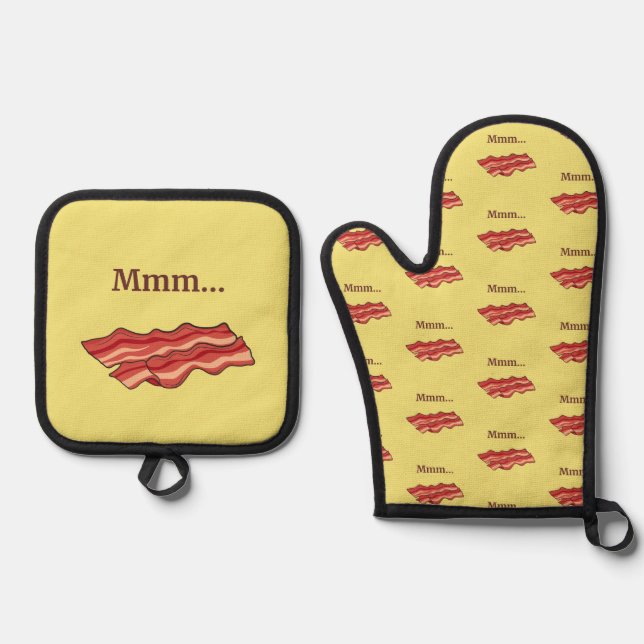 Set De Manoplas Mmm...Bacon Funny (Anverso)