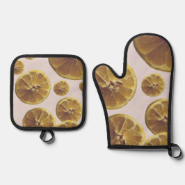 Set De Manoplas Modernos puntos de corte de círculo de fruta fresc