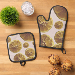 Set De Manoplas Modernos puntos de corte de círculo de fruta fresc