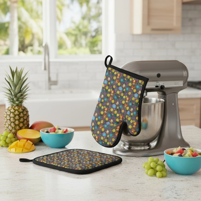 Set De Manoplas Monkey Business Pattern (Subido por el creador)