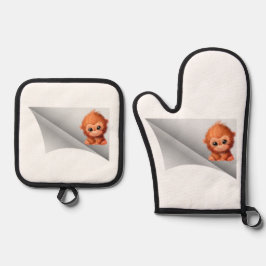 Set De Manoplas mono lindo bajo el parche