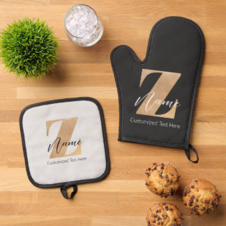Set De Manoplas Monograma con inicial Z y nombre personalizado