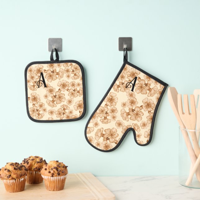 Set De Manoplas Monograma de Oven Mitt y Pot Holding (Insitu (colgante))