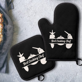 Set De Manoplas Monograma de verduras