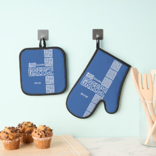 Set De Manoplas Monograma personalizado de Grecia