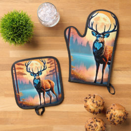 Set De Manoplas Moonlit Deer Stance