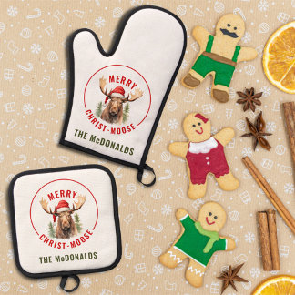 Set De Manoplas Moose, Navidades divertidos y divertidos de Feliz
