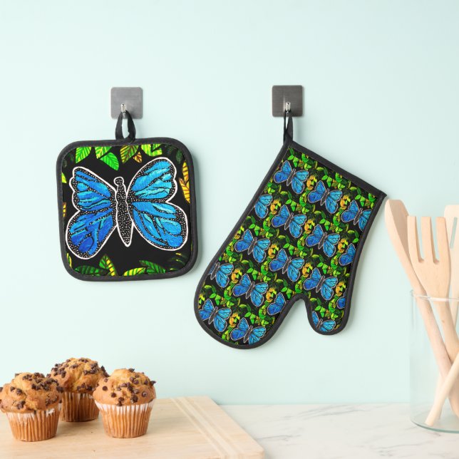 Set De Manoplas Morpho Butterfly (Insitu (colgante))