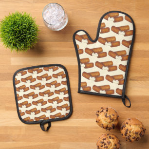 Set De Manoplas Mozzarella Cheese Sticks Junk Food Foodie Toalla
