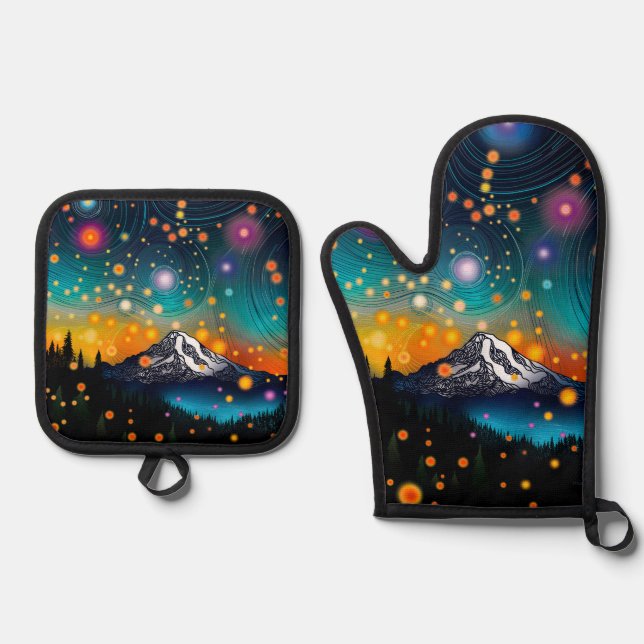 Set De Manoplas Mt. Rainier Starry Sky (Anverso)
