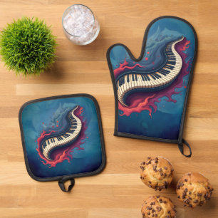 Set De Manoplas Música en movimiento, el piano curvo.
