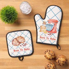 Set De Manoplas Nacido en Bake Oven Mitt y Pot Holders