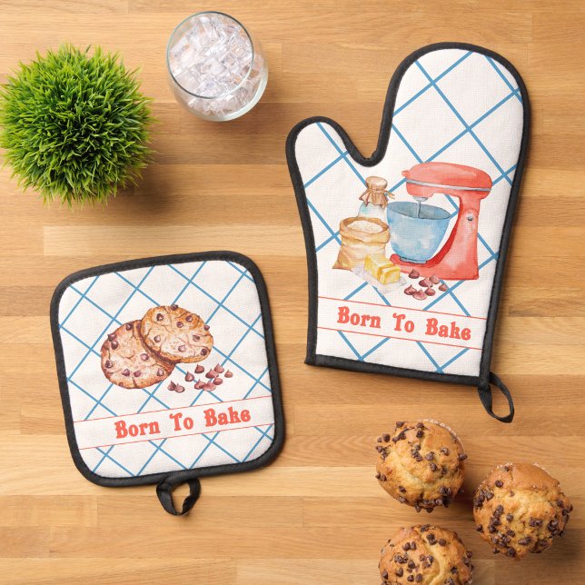 Set De Manoplas Nacido en Bake Oven Mitt y Pot Holders (Subido por el creador)