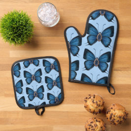 Set De Manoplas Nacimiento personalizado de septiembre mariposa az