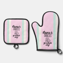 Nanas Cookies Oven Mitt y Pot Holders modernos