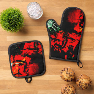 Set De Manoplas Naranja luminoso, aguijón y manto de horno, joy ab