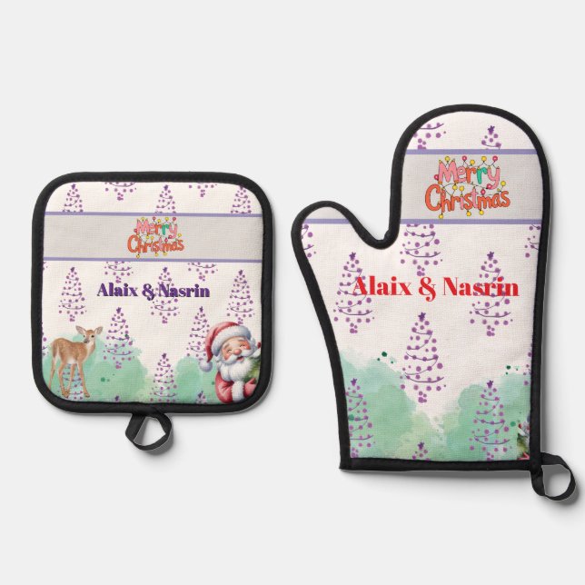 Set De Manoplas Navidad  (Anverso)