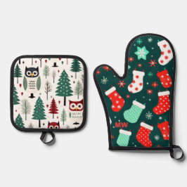 Set De Manoplas Navidad adorable